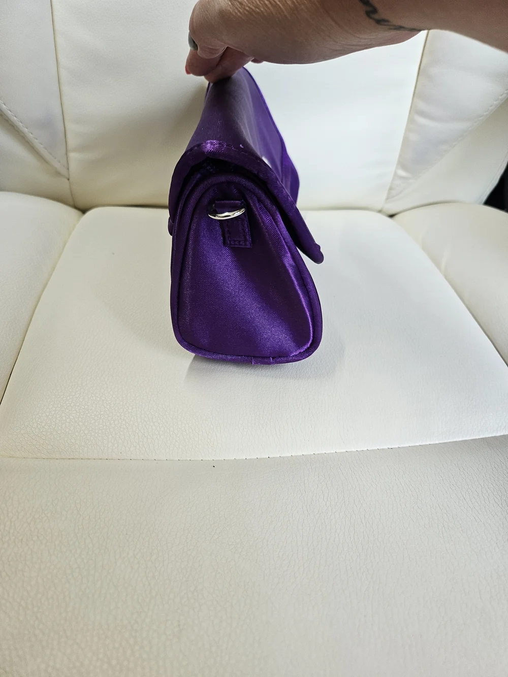 Younique Purple Satin Cosmetic Clutch
